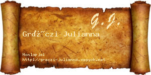 Gréczi Julianna névjegykártya